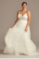 Plus Size 8MS251209 Style Corset Tiered Chiffon Wedding Dress