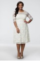 Plus Size Aurora Lace Short Wedding Dress 19130907DB