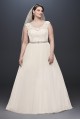 Plus Size Wedding Dress with Illusion Neckline Collection 9NTWG3741