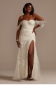 Removable Sleeve and Train Tall Plus Wedding Dress  4XL9LSSWG881
