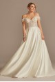 Sheer Beaded Bodice Off the Shoulder Wedding Dress  CWG890