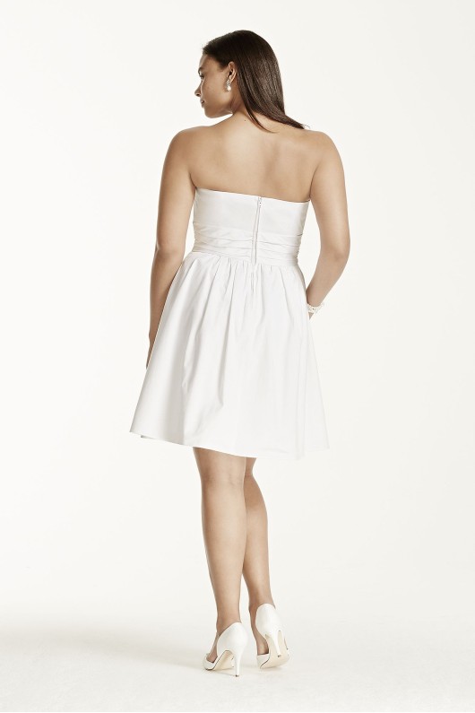 Short Strapless Cotton Sateen Dress INT83312