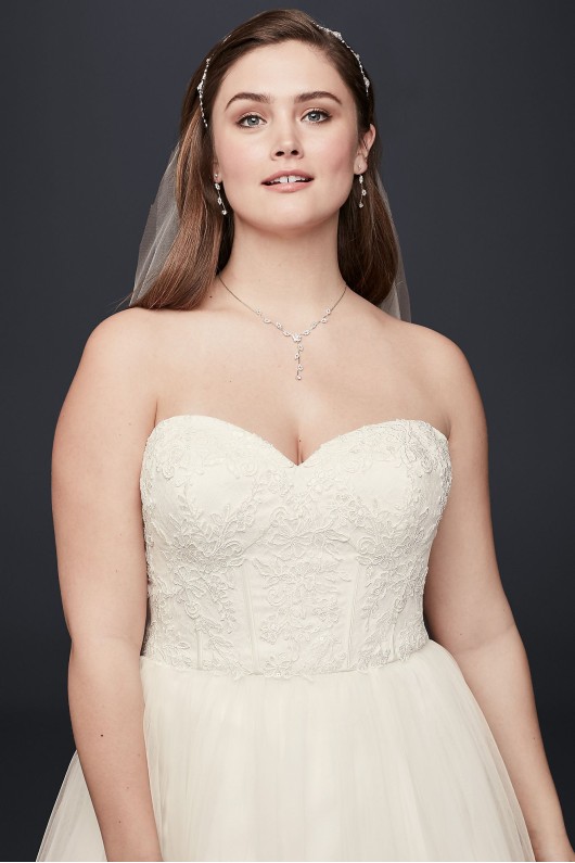 Soft Tulle Lace Corset Plus Size Wedding Dress Collection 9WG3633