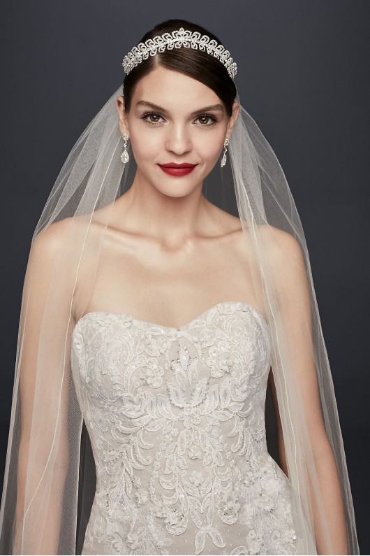 Strapless Lace Sheath Wedding Dress CWG738