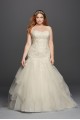 Strapless Sweetheart Tulle Plus Size Wedding Dress 8CWG737