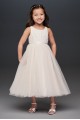 Tank Sleeveless Pleated CR1403 Style Flower Girl Dress with Delicate Back Bow