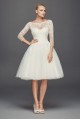 Truly Zac Posen 3/4 Sleeve Short Wedding Dress ZP341642