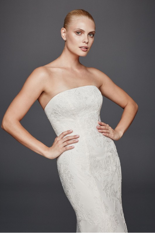 Truly Zac Posen Strapless Lace Wedding Dress ZP341636