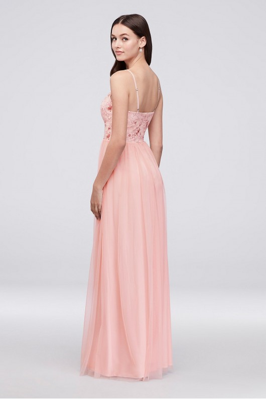 Tulle Bridesmaid Dress with Embroidered Bodice Reverie W60002