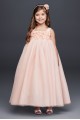 Tulle Flower Girl Dress with 3D Floral Bodice OP241