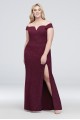 V-Wire Off-The-Shoulder Glitter Plus Size Gown 1950HN1W