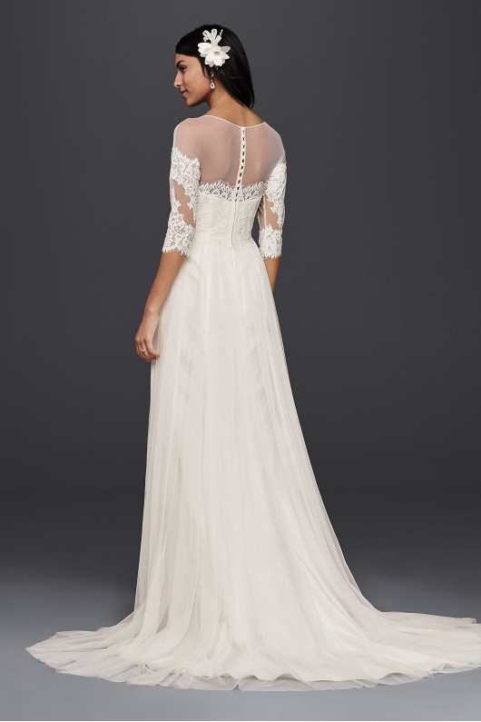 Wedding Dress with Lace Sleeves WG3817