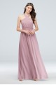Y-Neck Long Chiffon Bridesmaid Dress Reverie W60057