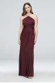 Y-Neck Mesh Bridesmaid Dress with Pleated Waist Reverie AP2E204566